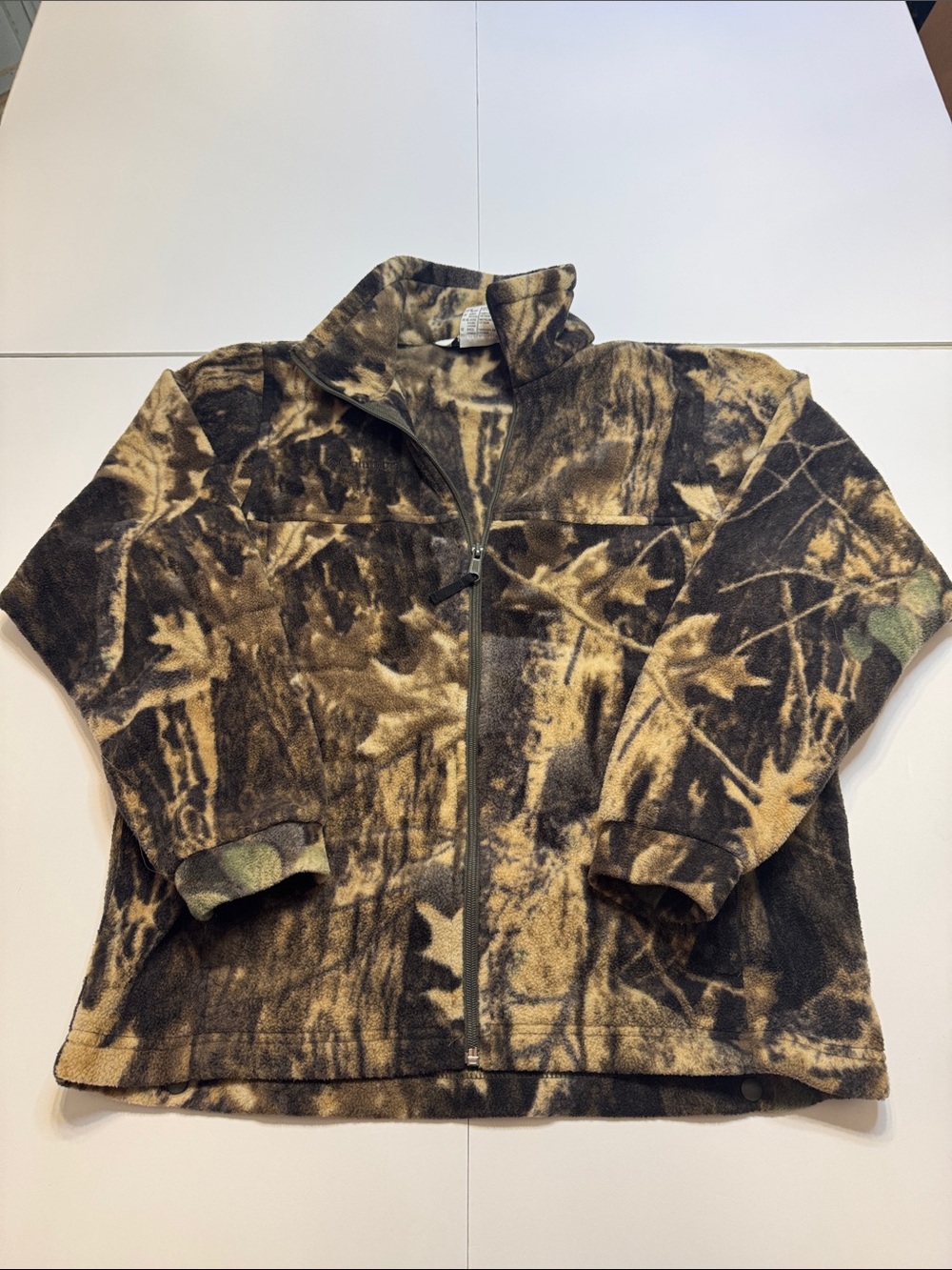 Columbia Brown and Green Camouflage Fleece Jacket - Kids